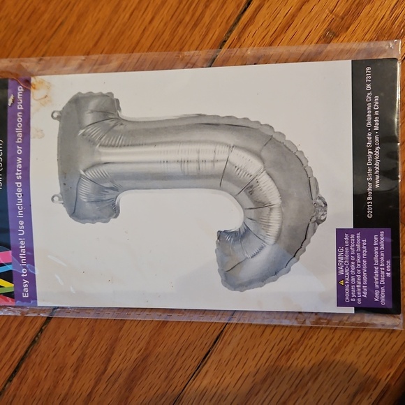 Silver Foil Balloon - Letter J, NWT - Picture 1 of 1